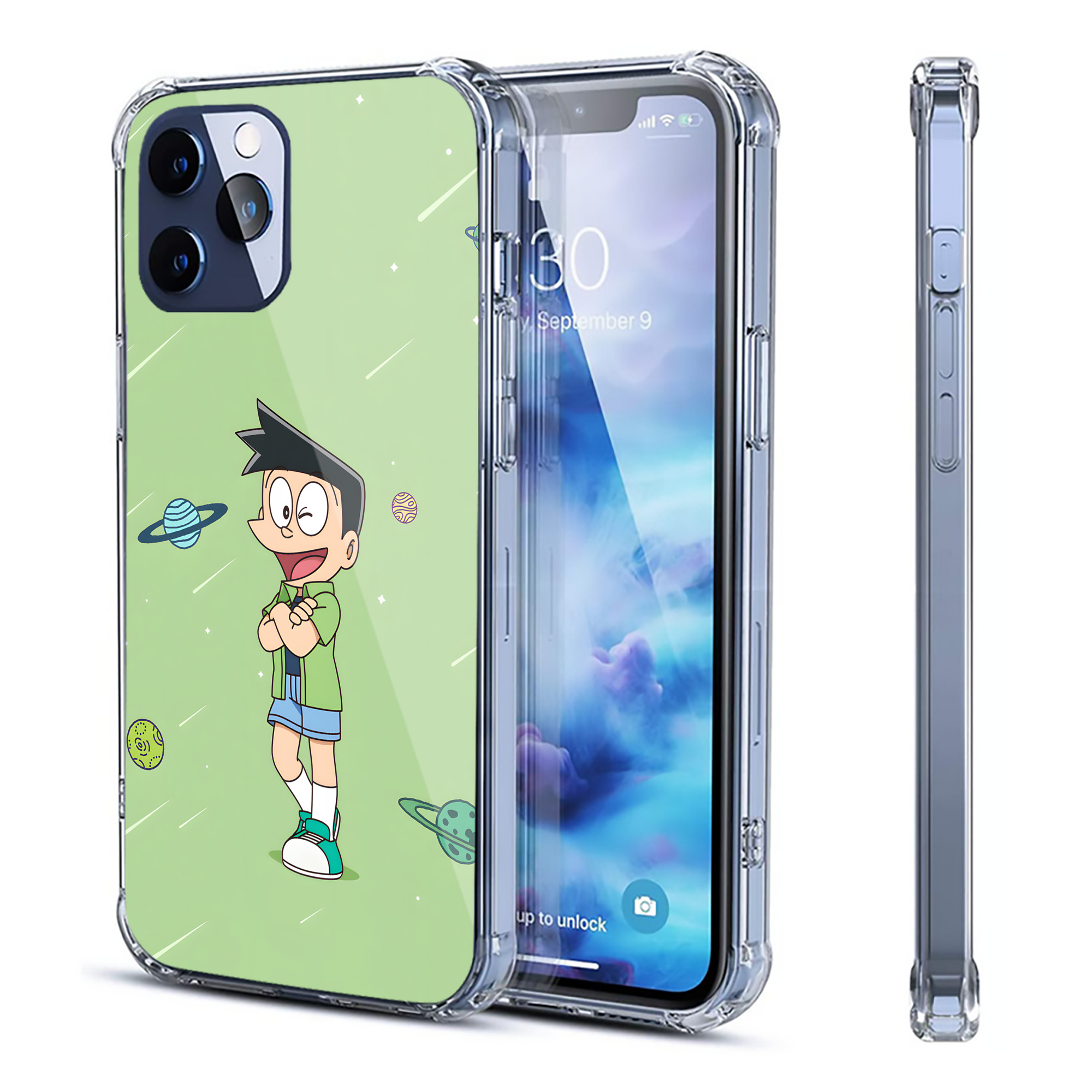 （画像用） ドラえもん Doraemon 【iPhone 12シリーズ対応】透明スマホケース（クリアソフトケース）